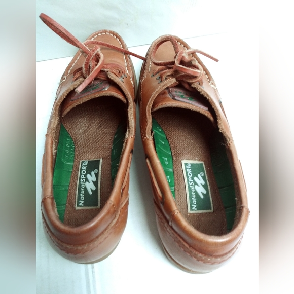 Natural Sport 6.5M Caramel 3 Eye Boat Shoes Endlessly Wearable Versatile Ugly - Picture 4 of 9